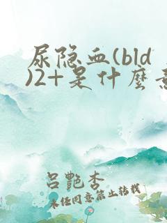 尿隐血(bld)2+是什么意思