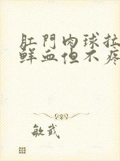 肛门肉球拉屎出鲜血但不疼