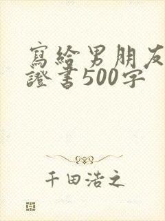 写给男朋友的保证书500字