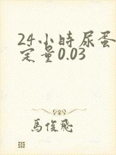 24小时尿蛋白定量0.03