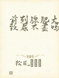 前列腺肥大会导致尿不尽吗