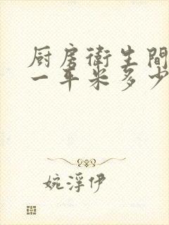 厨房卫生间防水一平米多少钱