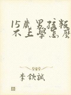 15岁男孩叛逆不上学怎么办