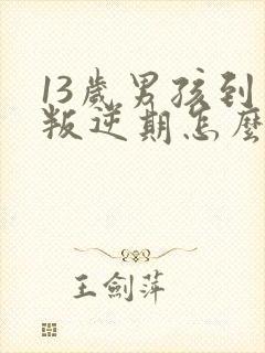 13岁男孩到了叛逆期怎么教