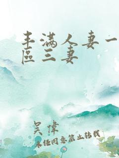 丰满人妻一区二区三妻