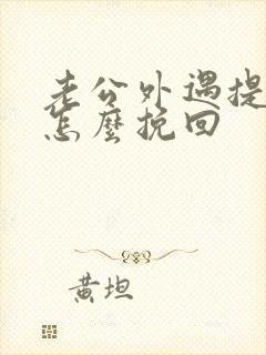 老公外遇提离婚怎么挽回