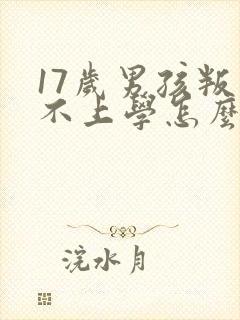 17岁男孩叛逆不上学怎么办