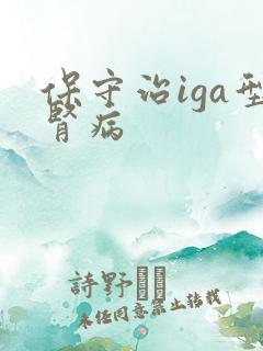 保守治iga型肾病