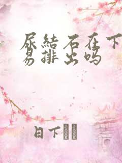 尿结石在下段容易排出吗