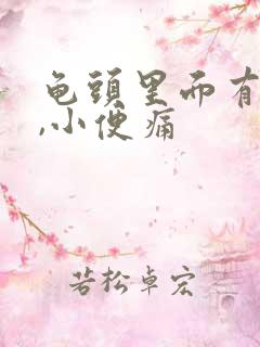 龟头里面有脓流,小便痛