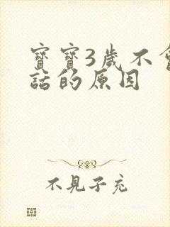 宝宝3岁不会说话的原因