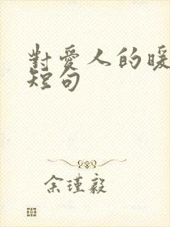 对爱人的暖心话短句