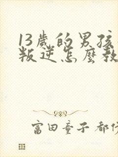 13岁的男孩子叛逆怎么教育好