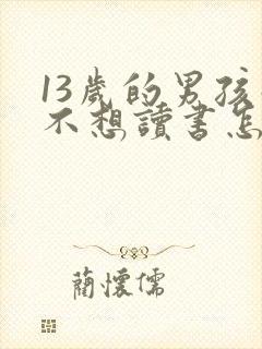 13岁的男孩子不想读书怎么办