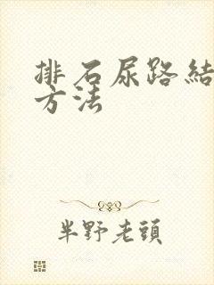 排石尿路结石的方法