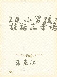 2岁小男孩不会说话正常吗