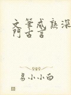 文笔成熟深度冷门古言
