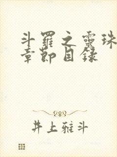 斗罗之灵珠神剑章节目录