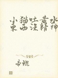 小猫吐黄水不吃东西没精神