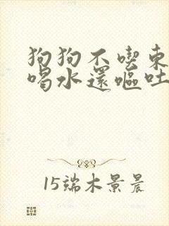 狗狗不吃东西只喝水还呕吐没精神怎么办