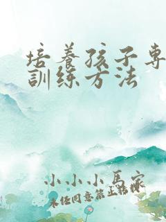 培养孩子专注力训练方法