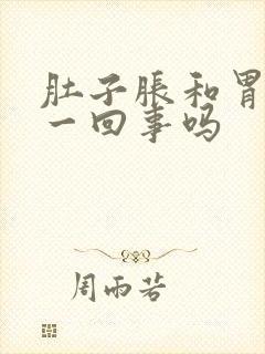 肚子胀和胃胀是一回事吗