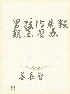 男孩15岁叛逆期怎么办