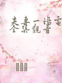 夫妻一场电视剧全集观看