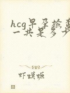 hcg早孕检查一共是多少