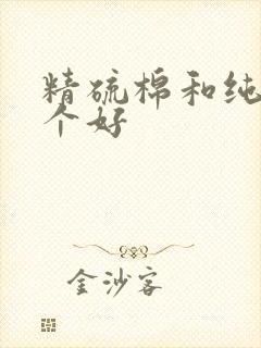 精硫棉和纯棉哪个好