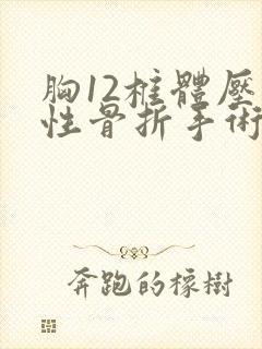 胸12椎体压缩性骨折手术治疗恢复