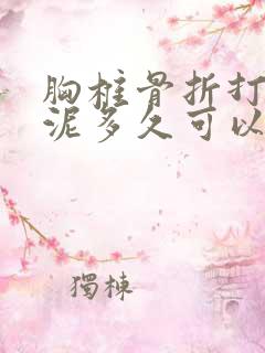 胸椎骨折打骨水泥多久可以好