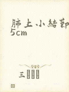 肺上小结节1.5cm