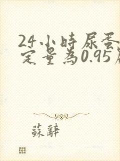 24小时尿蛋白定量为0.95严重吗