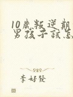 10岁叛逆期的男孩子该怎样去沟通教育