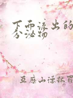 下面流出的黄色分泌物