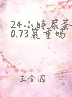 24小时尿蛋白0.73严重吗