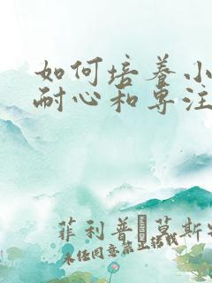 如何培养小孩的耐心和专注力