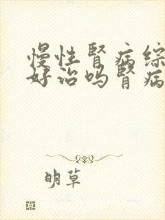 慢性肾病综合征好治吗肾病综合征治疗