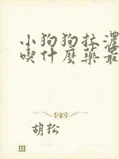 小狗狗拉浓拉血吃什么药最好