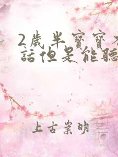 2岁半宝宝不说话但是能听懂