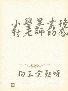 小学毕业后家长对老师的感谢语