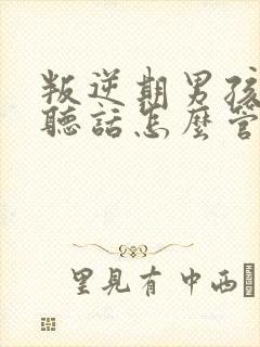 叛逆期男孩子不听话怎么管教