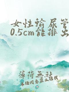 女性输尿管结石0.5cm能排出吗?