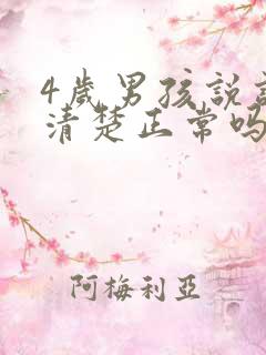 4岁男孩说话不清楚正常吗