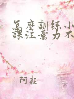 怎么训练小孩上课注意力不集中