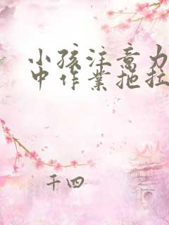 小孩注意力不集中作业拖拉