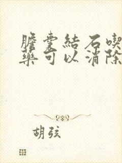 胆囊结石吃什么药可以消除结石