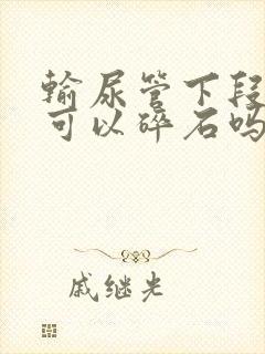 输尿管下段结石可以碎石吗