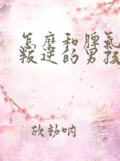 怎么和脾气暴躁叛逆的男孩沟通